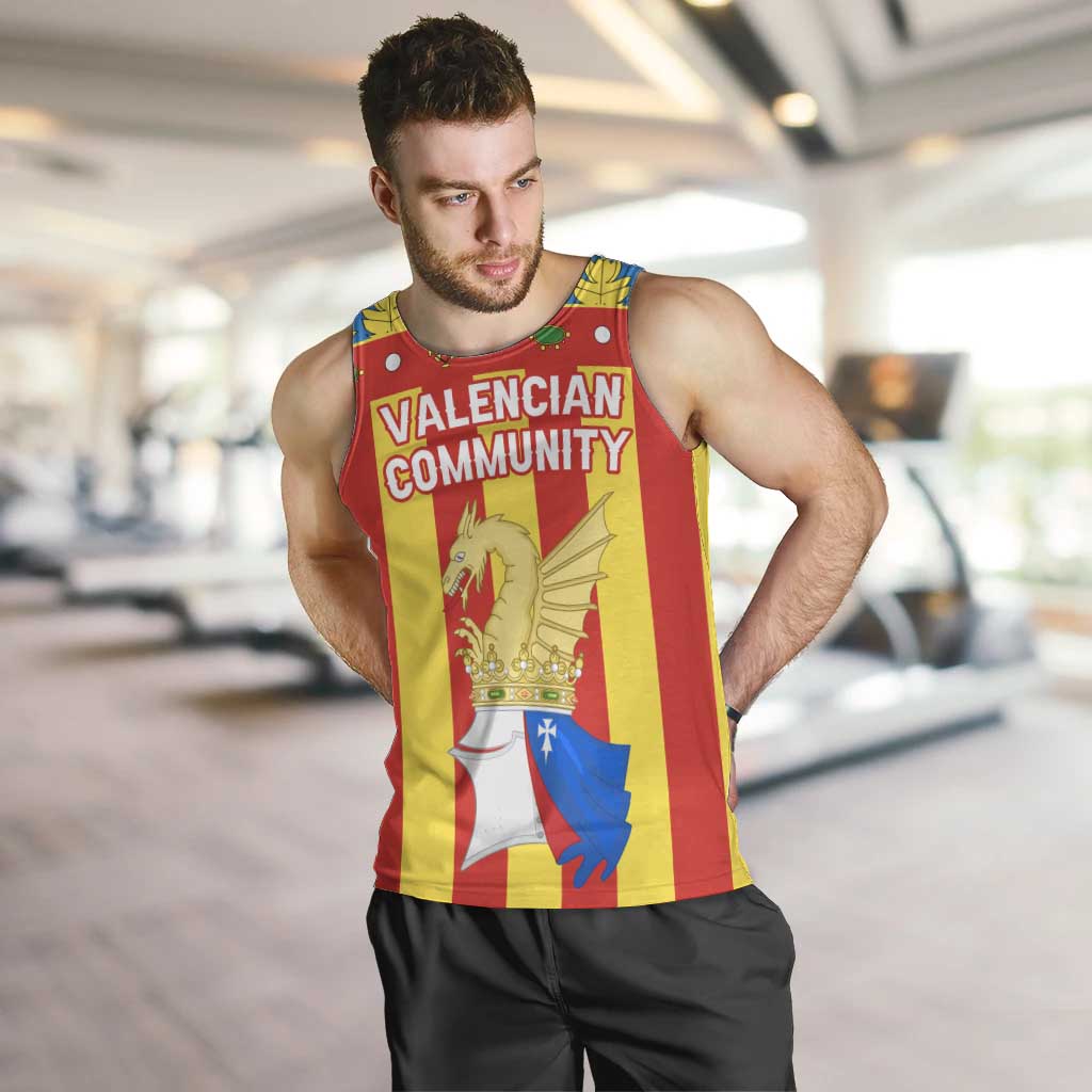 Valencian Community Flag Men Tank Top Autonomous Community of Spain - Wonder Print Shop