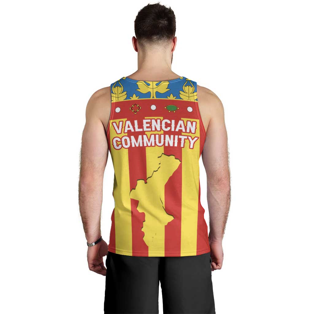 Valencian Community Flag Men Tank Top Autonomous Community of Spain - Wonder Print Shop
