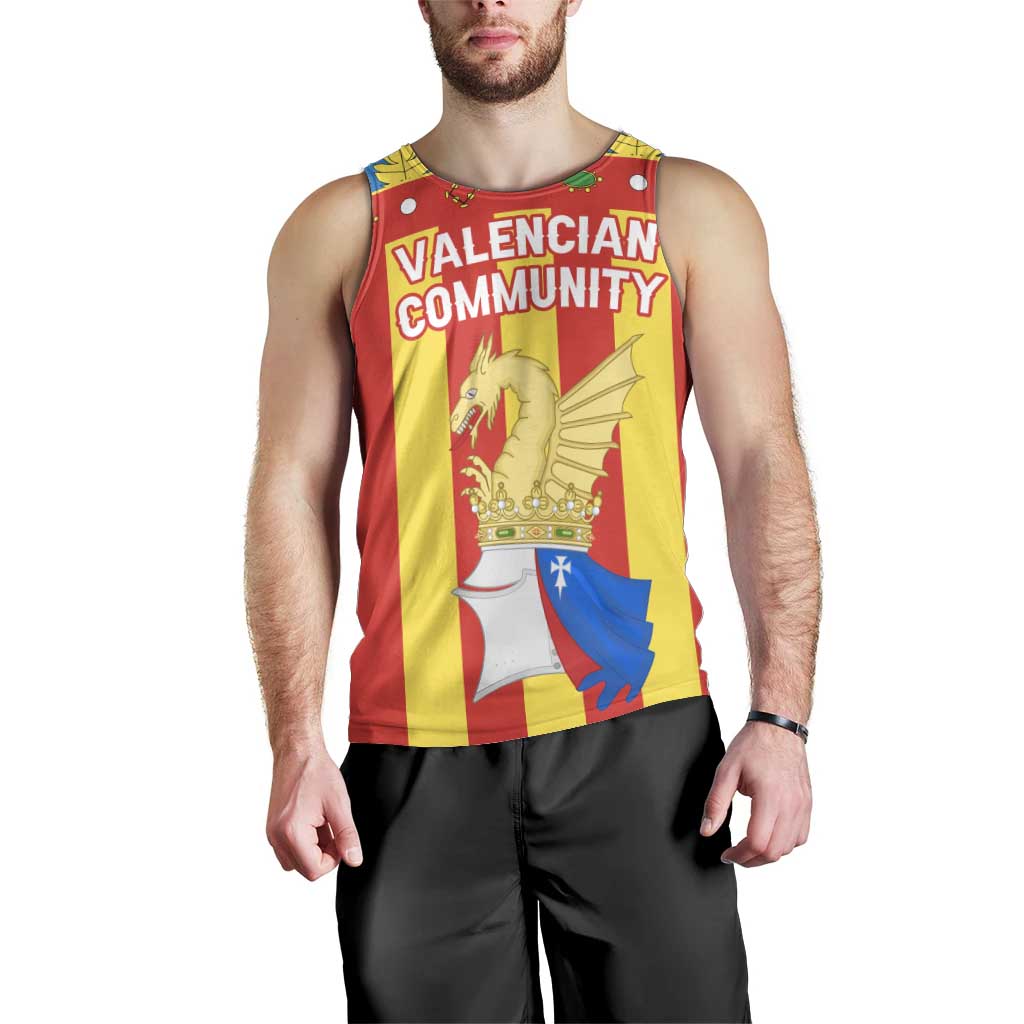 Valencian Community Flag Men Tank Top Autonomous Community of Spain - Wonder Print Shop