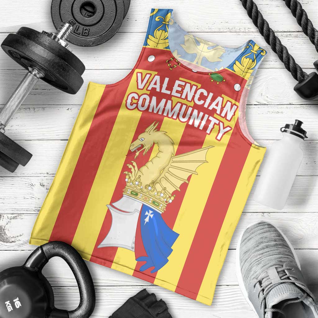 Valencian Community Flag Men Tank Top Autonomous Community of Spain - Wonder Print Shop