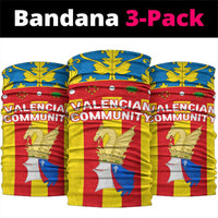 Valencian Community Flag Neck Gaiter Autonomous Community of Spain - Wonder Print Shop