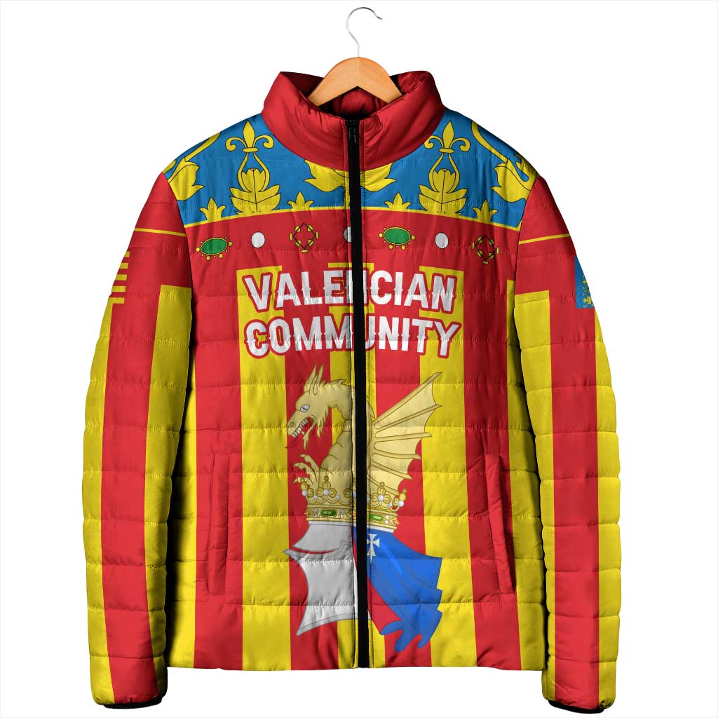 Valencian Community Flag Padded Jacket Autonomous Community of Spain - Wonder Print Shop