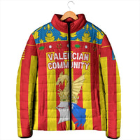 Valencian Community Flag Padded Jacket Autonomous Community of Spain - Wonder Print Shop