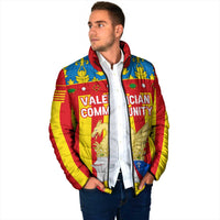 Valencian Community Flag Padded Jacket Autonomous Community of Spain - Wonder Print Shop