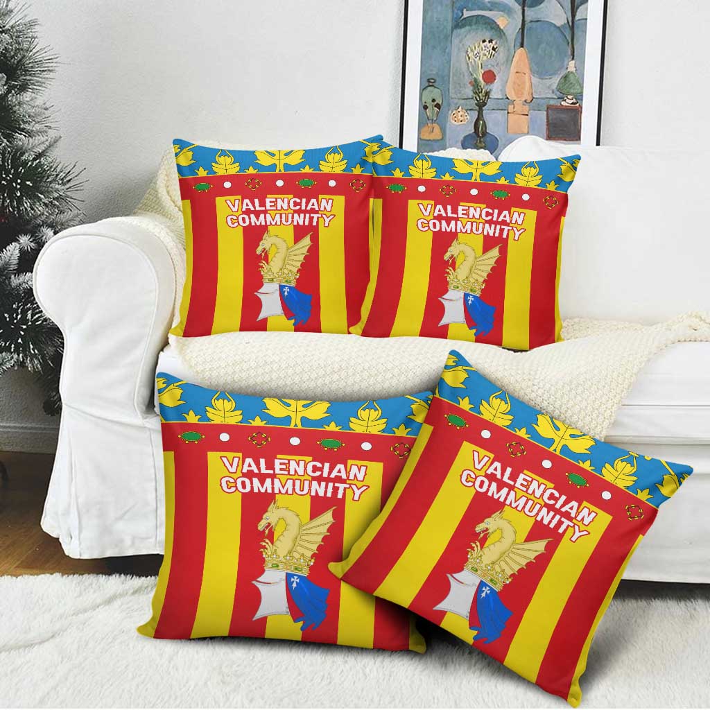 Valencian Community Flag Pillow Cover Autonomous Community of Spain - Wonder Print Shop