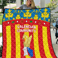 Valencian Community Flag Quilt Autonomous Community of Spain - Wonder Print Shop
