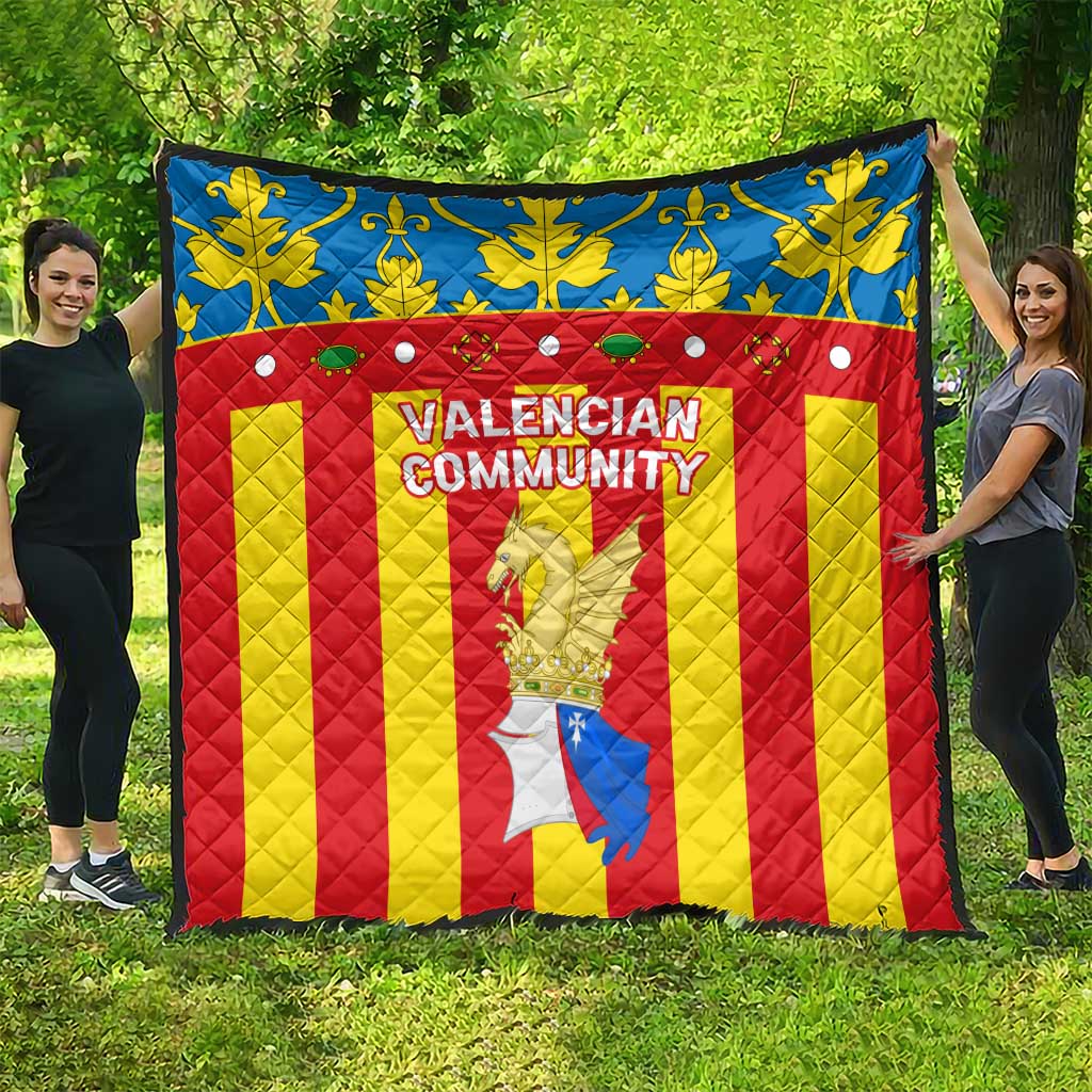Valencian Community Flag Quilt Autonomous Community of Spain - Wonder Print Shop