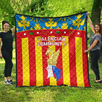 Valencian Community Flag Quilt Autonomous Community of Spain - Wonder Print Shop