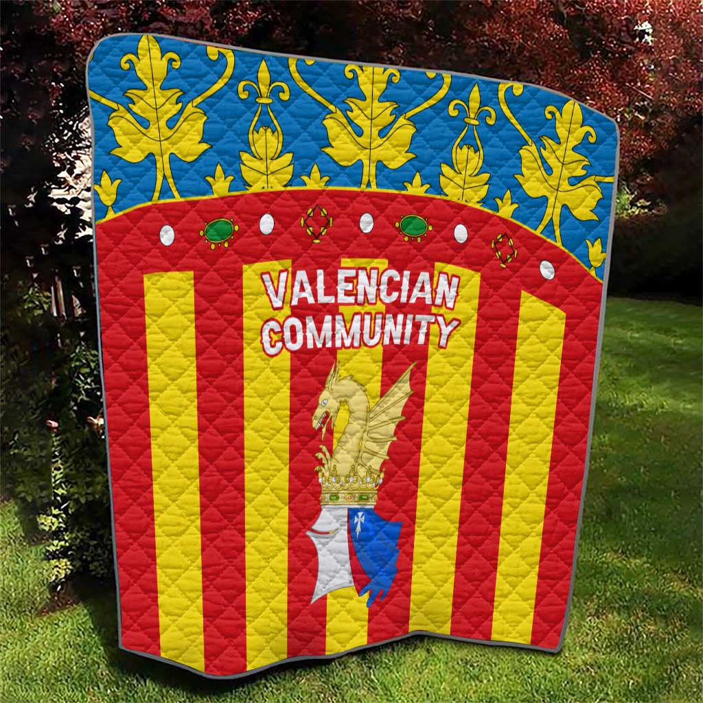 Valencian Community Flag Quilt Autonomous Community of Spain - Wonder Print Shop