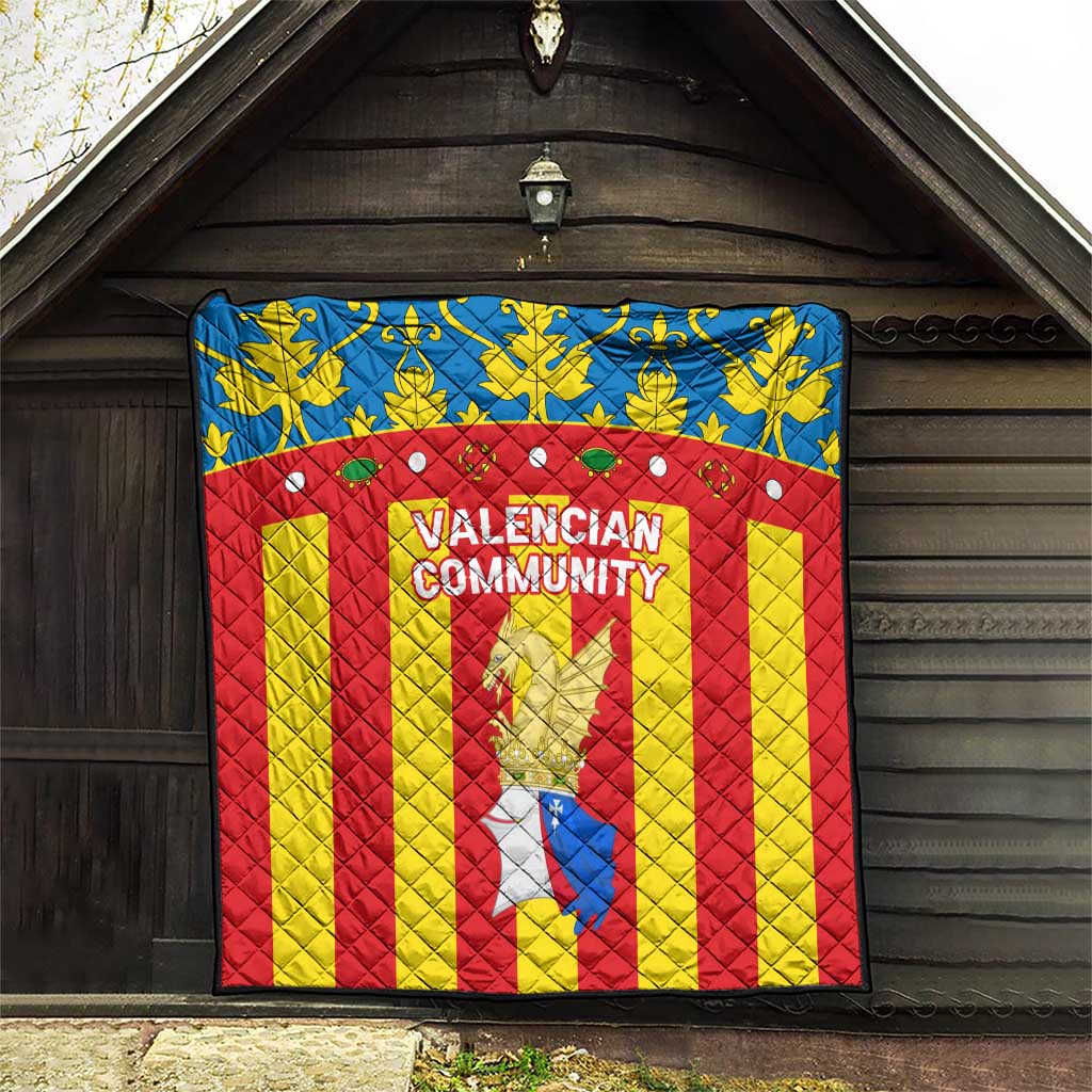 Valencian Community Flag Quilt Autonomous Community of Spain - Wonder Print Shop
