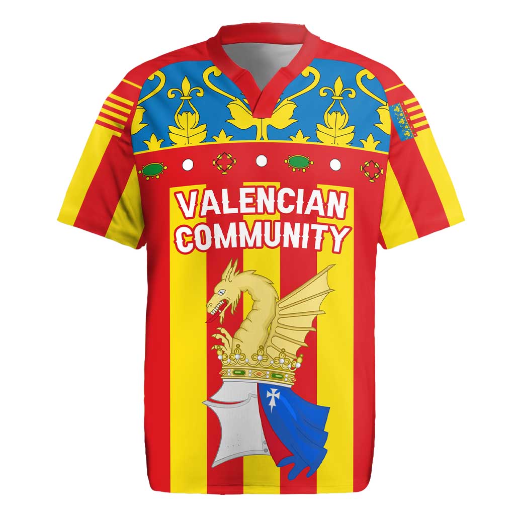 Valencian Community Flag Rugby Jersey Autonomous Community of Spain - Wonder Print Shop