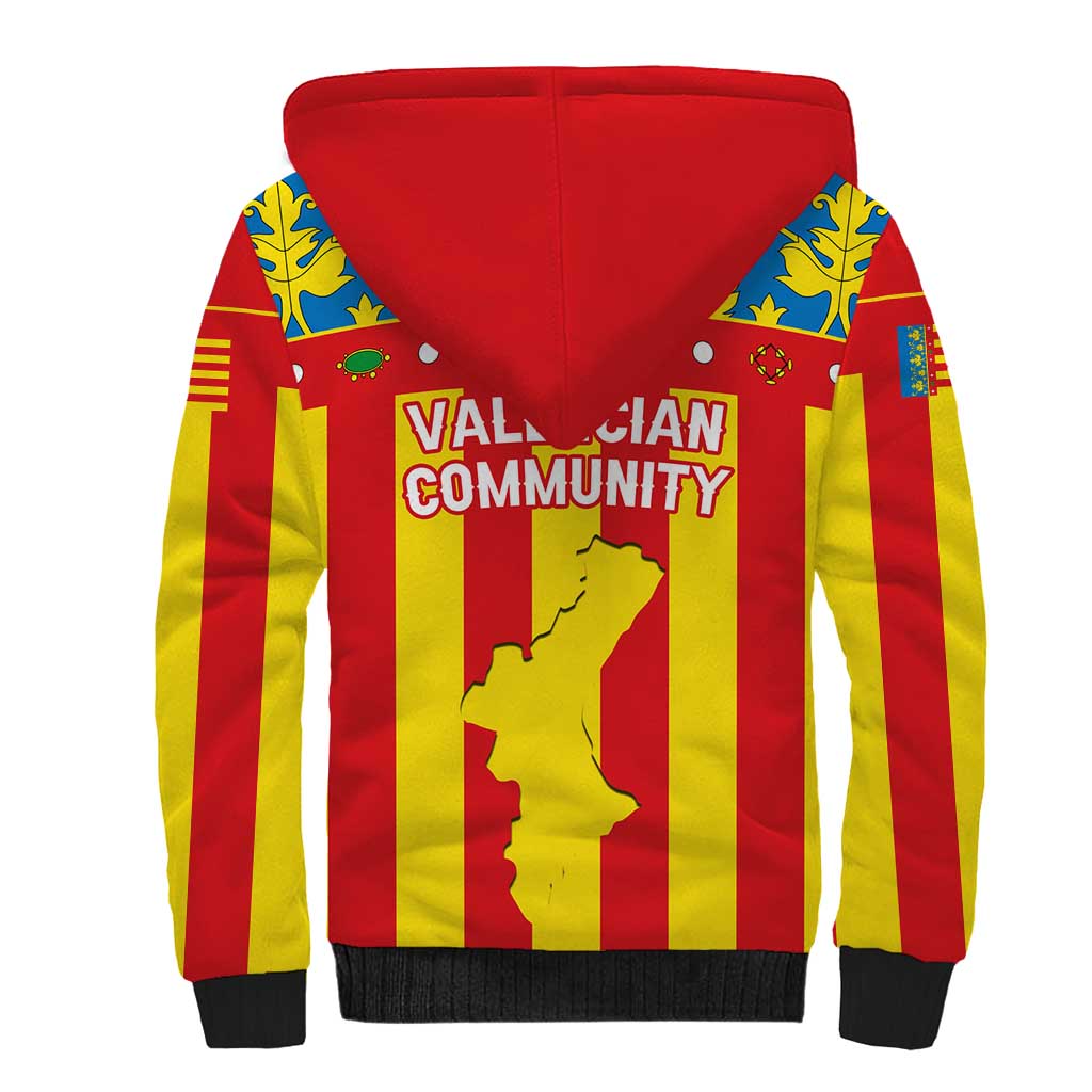 Valencian Community Flag Sherpa Hoodie Autonomous Community of Spain - Wonder Print Shop