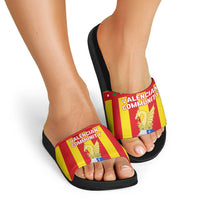 Valencian Community Flag Slide Sandals Autonomous Community of Spain - Wonder Print Shop