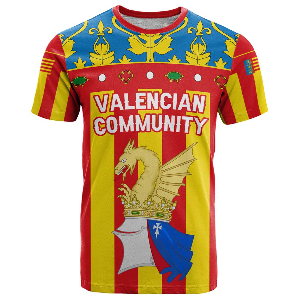 Valencian Community Flag T Shirt Autonomous Community of Spain - Wonder Print Shop