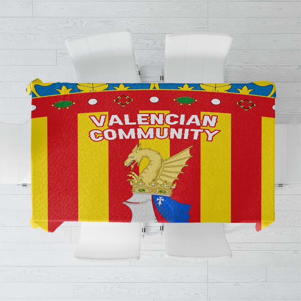 Valencian Community Flag Tablecloth Autonomous Community of Spain - Wonder Print Shop
