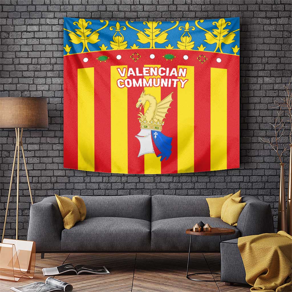 Valencian Community Flag Tapestry Autonomous Community of Spain - Wonder Print Shop