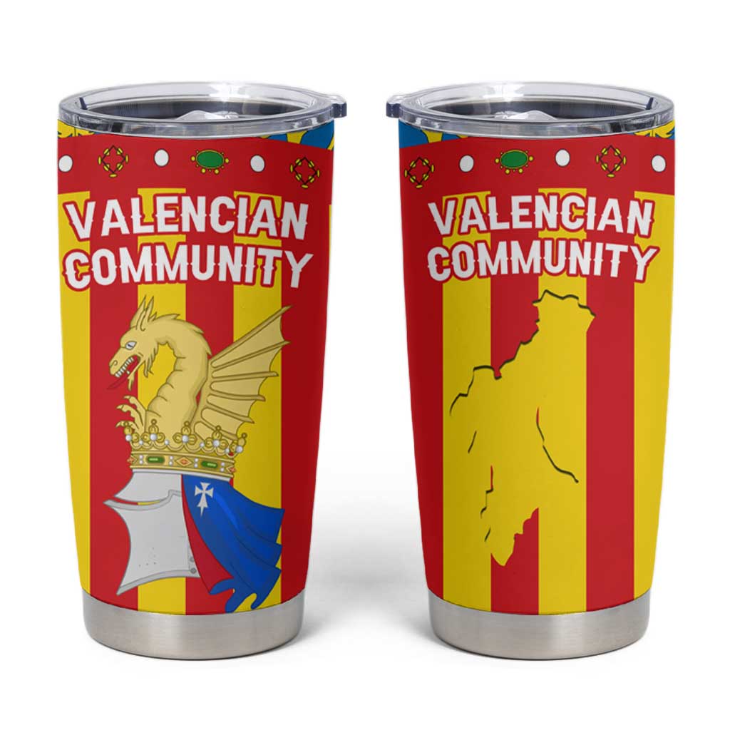 Valencian Community Flag Tumbler Cup Autonomous Community of Spain - Wonder Print Shop
