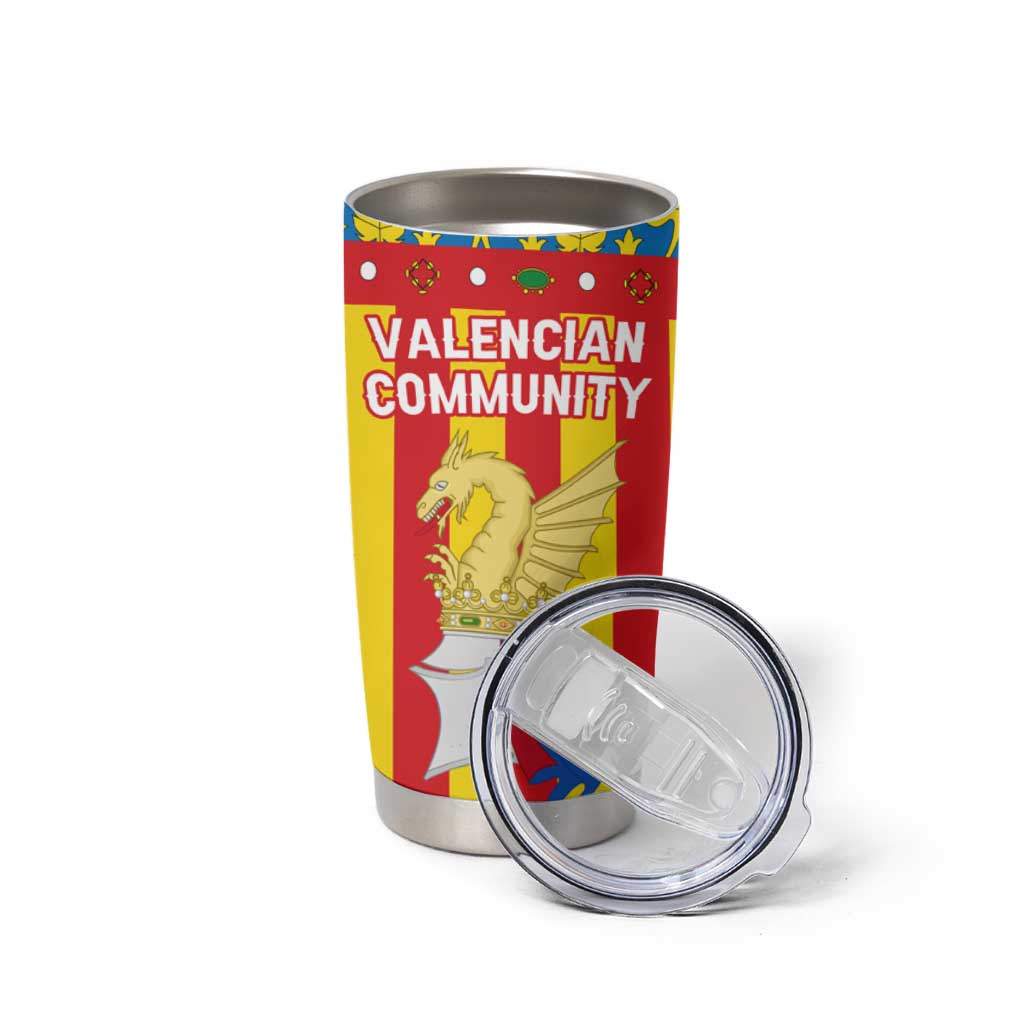 Valencian Community Flag Tumbler Cup Autonomous Community of Spain - Wonder Print Shop