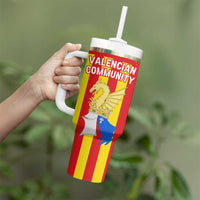Valencian Community Flag Tumbler With Handle Autonomous Community of Spain - Wonder Print Shop