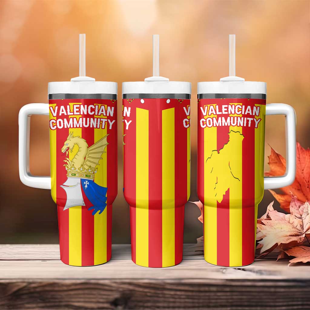 Valencian Community Flag Tumbler With Handle Autonomous Community of Spain - Wonder Print Shop