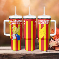 Valencian Community Flag Tumbler With Handle Autonomous Community of Spain - Wonder Print Shop