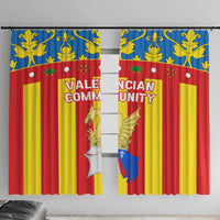 Valencian Community Flag Window Curtain Autonomous Community of Spain - Wonder Print Shop