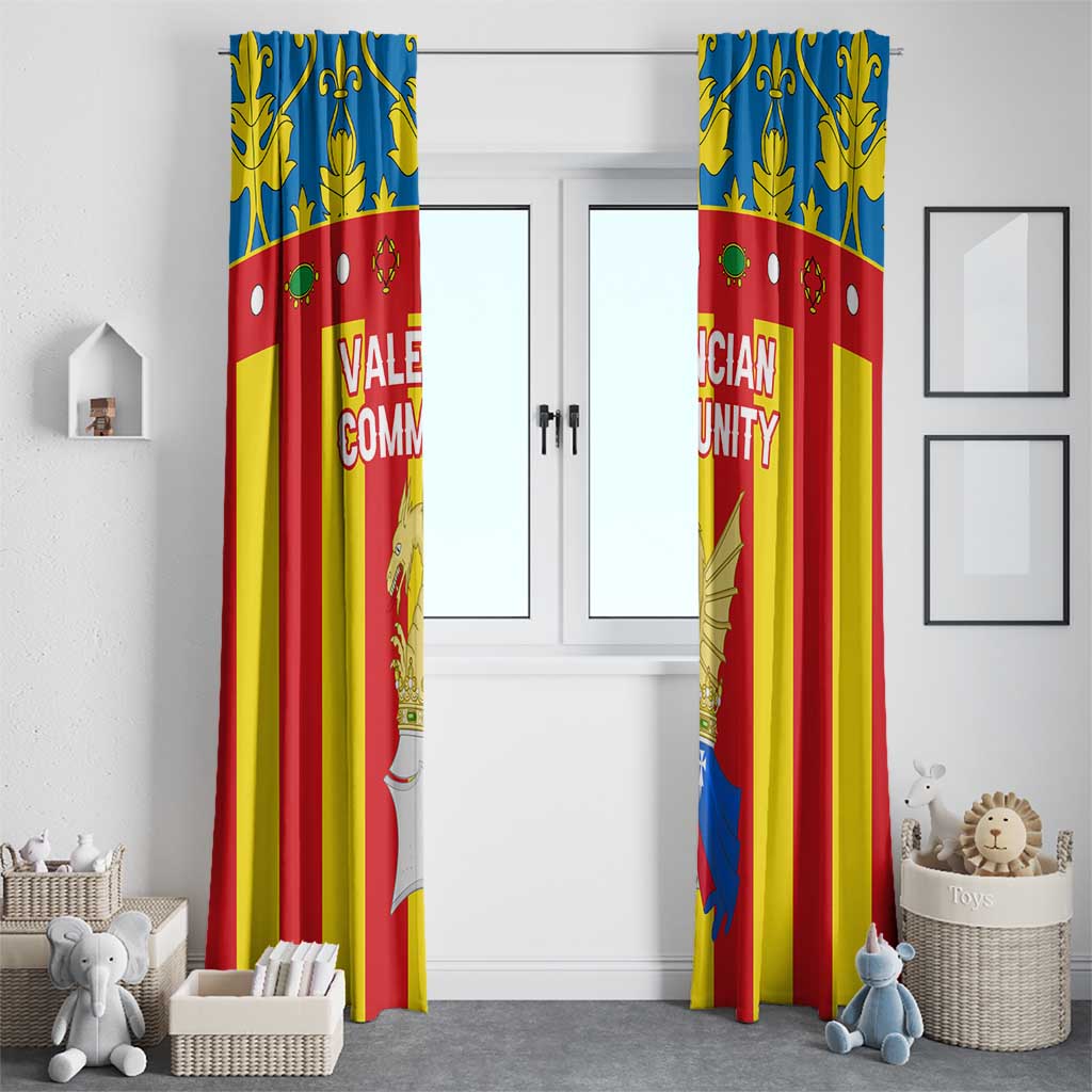 Valencian Community Flag Window Curtain Autonomous Community of Spain - Wonder Print Shop