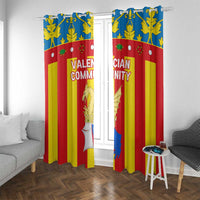 Valencian Community Flag Window Curtain Autonomous Community of Spain - Wonder Print Shop
