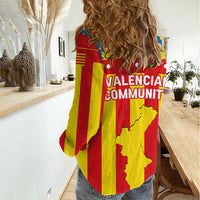 Valencian Community Flag Women Casual Shirt Autonomous Community of Spain - Wonder Print Shop