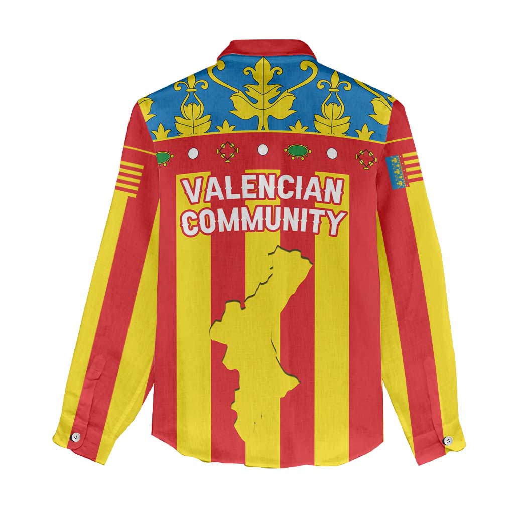 Valencian Community Flag Women Casual Shirt Autonomous Community of Spain - Wonder Print Shop