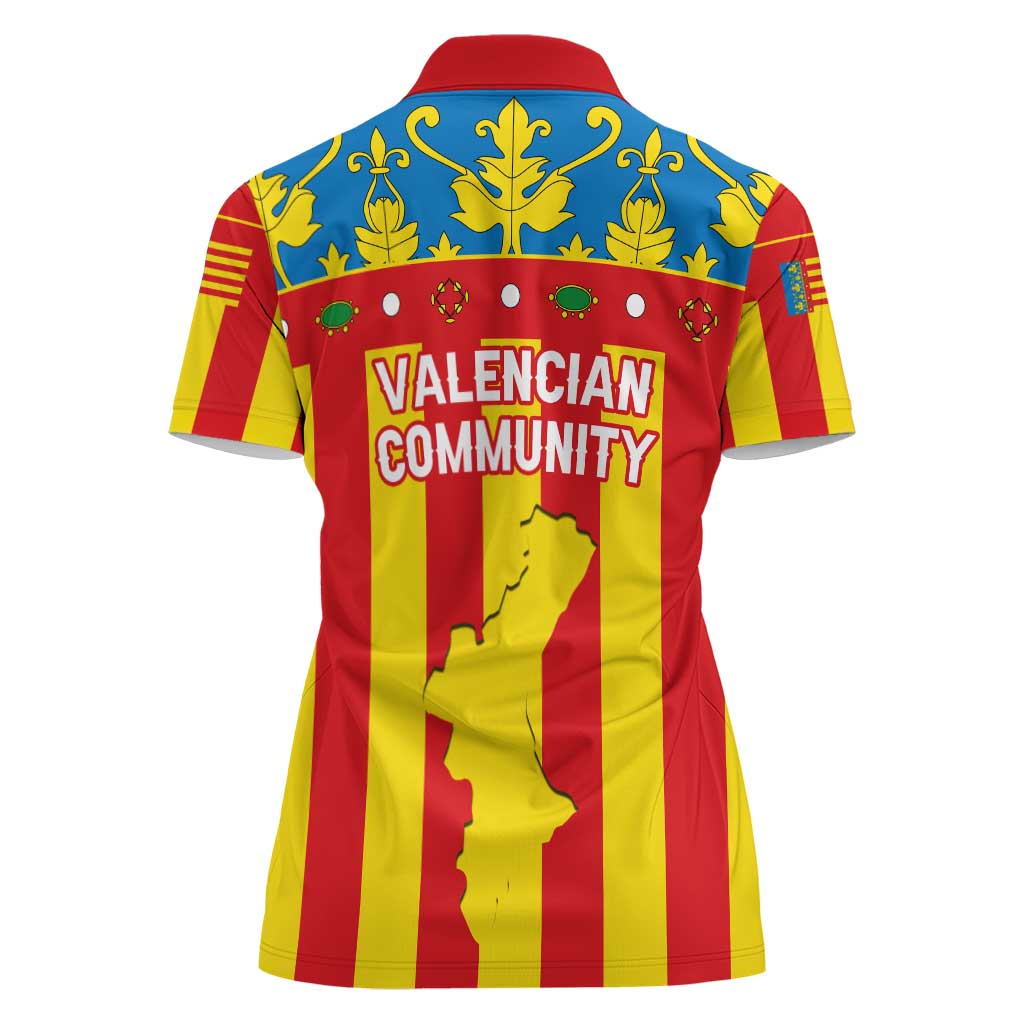 Valencian Community Flag Women Polo Shirt Autonomous Community of Spain - Wonder Print Shop