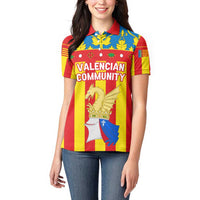 Valencian Community Flag Women Polo Shirt Autonomous Community of Spain - Wonder Print Shop