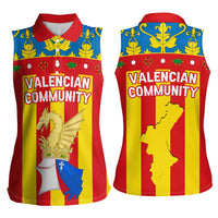 Valencian Community Flag Women Sleeveless Polo Shirt Autonomous Community of Spain - Wonder Print Shop