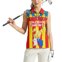 Valencian Community Flag Women Sleeveless Polo Shirt Autonomous Community of Spain - Wonder Print Shop