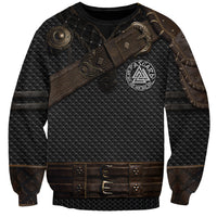 Viking Armor Sweatshirt Vegvisir With Silver Chain Link - Wonder Print Shop