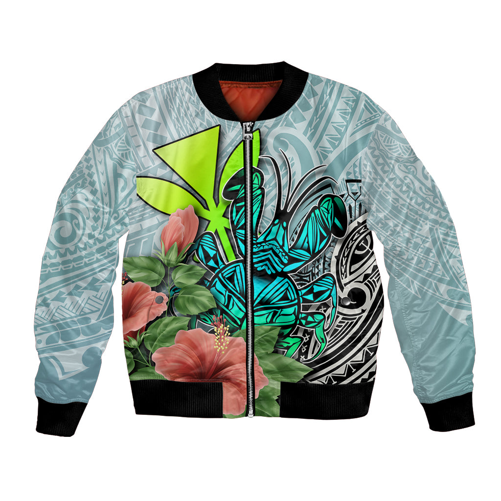Polynesian Hawaii Bomber Jacket Kanaka with Crab Tribal tattoo - Wonder Print Shop