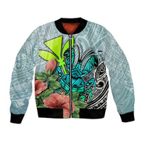 Polynesian Hawaii Bomber Jacket Kanaka with Crab Tribal tattoo - Wonder Print Shop