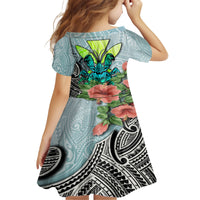 Polynesian Hawaii Family Matching Long Sleeve Bodycon Dress and Hawaiian Shirt Kanaka with Crab Tribal tattoo - Wonder Print Shop