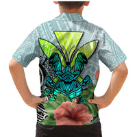 Polynesian Hawaii Family Matching Mermaid Dress and Hawaiian Shirt Kanaka with Crab Tribal tattoo - Wonder Print Shop