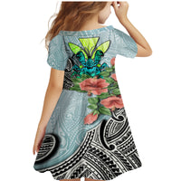 Polynesian Hawaii Family Matching Mermaid Dress and Hawaiian Shirt Kanaka with Crab Tribal tattoo - Wonder Print Shop