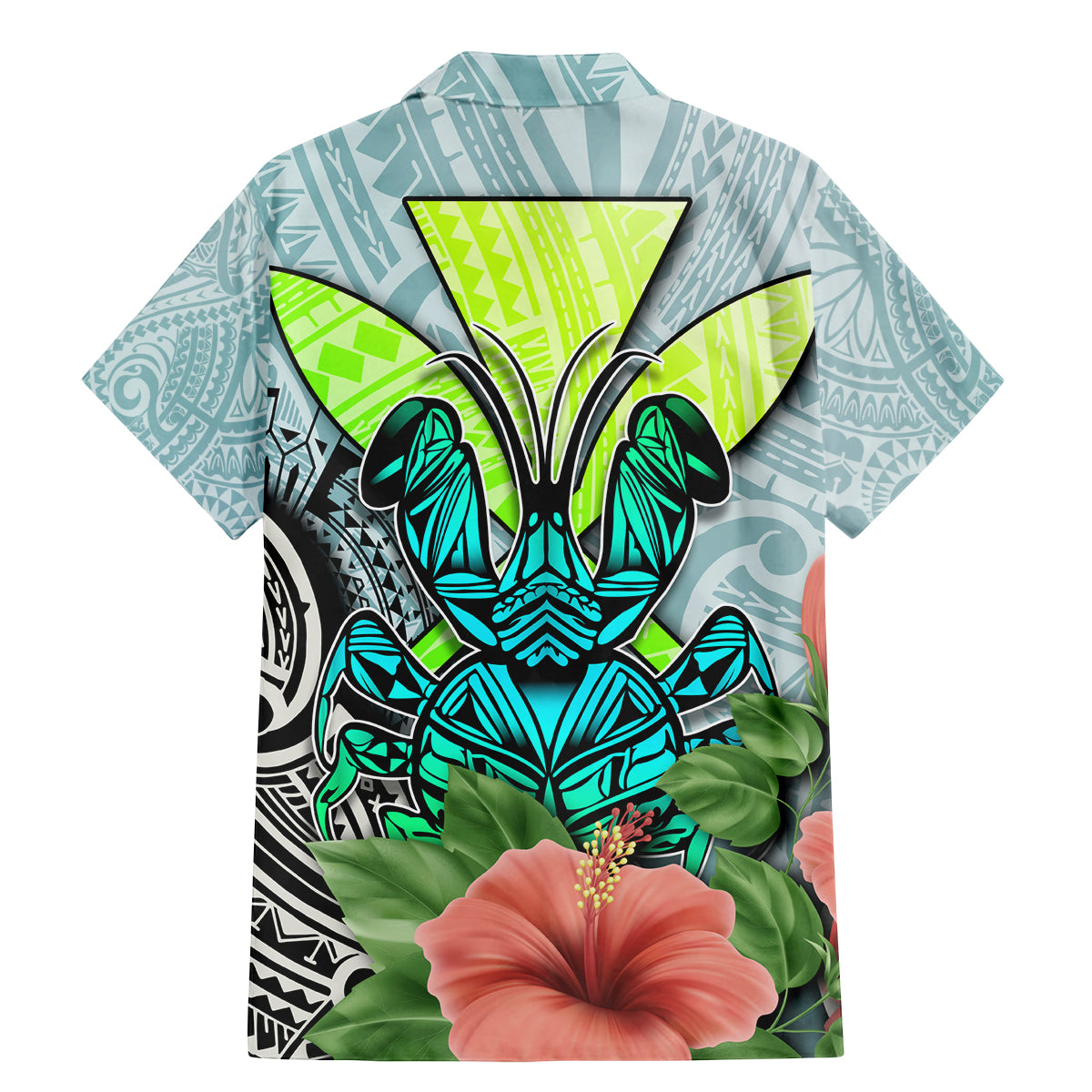 Polynesian Hawaii Family Matching Mermaid Dress and Hawaiian Shirt Kanaka with Crab Tribal tattoo - Wonder Print Shop