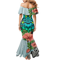 Polynesian Hawaii Family Matching Mermaid Dress and Hawaiian Shirt Kanaka with Crab Tribal tattoo - Wonder Print Shop