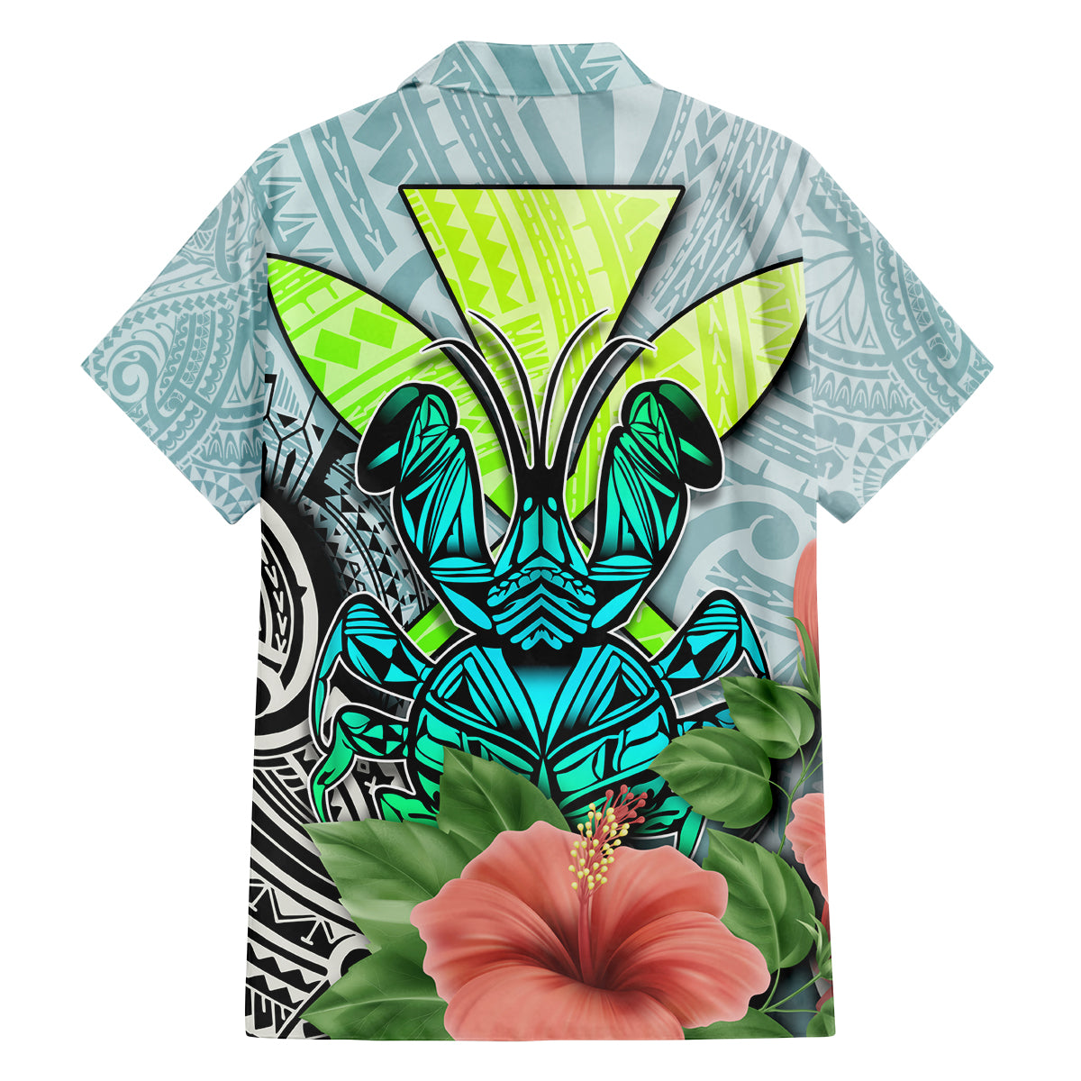 Polynesian Hawaii Family Matching Off Shoulder Maxi Dress and Hawaiian Shirt Kanaka with Crab Tribal tattoo - Wonder Print Shop