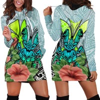 Polynesian Hawaii Hoodie Dress Kanaka with Crab Tribal tattoo - Wonder Print Shop
