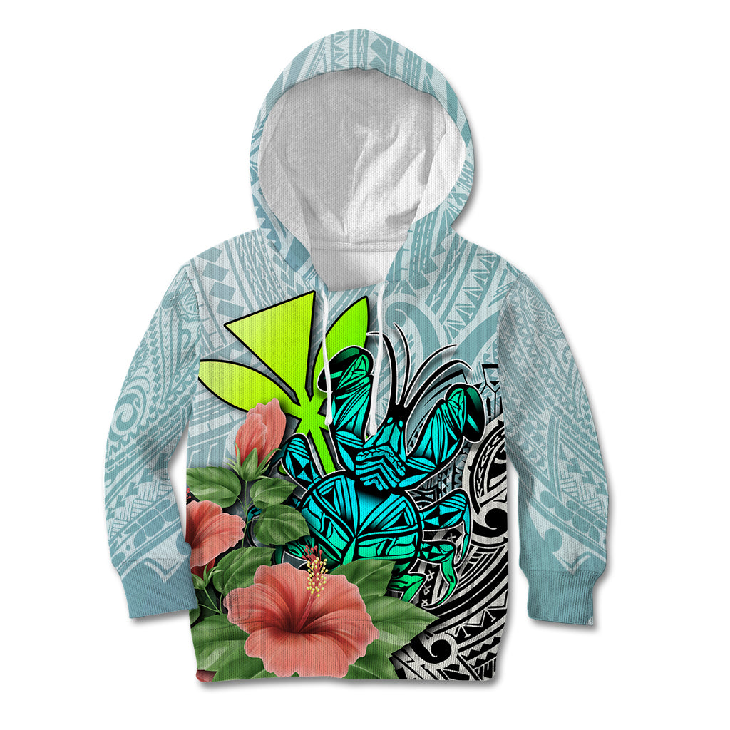 Polynesian Hawaii Kid Hoodie Kanaka with Crab Tribal tattoo - Wonder Print Shop
