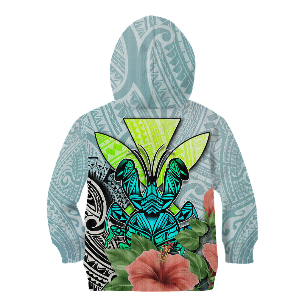 Polynesian Hawaii Kid Hoodie Kanaka with Crab Tribal tattoo - Wonder Print Shop