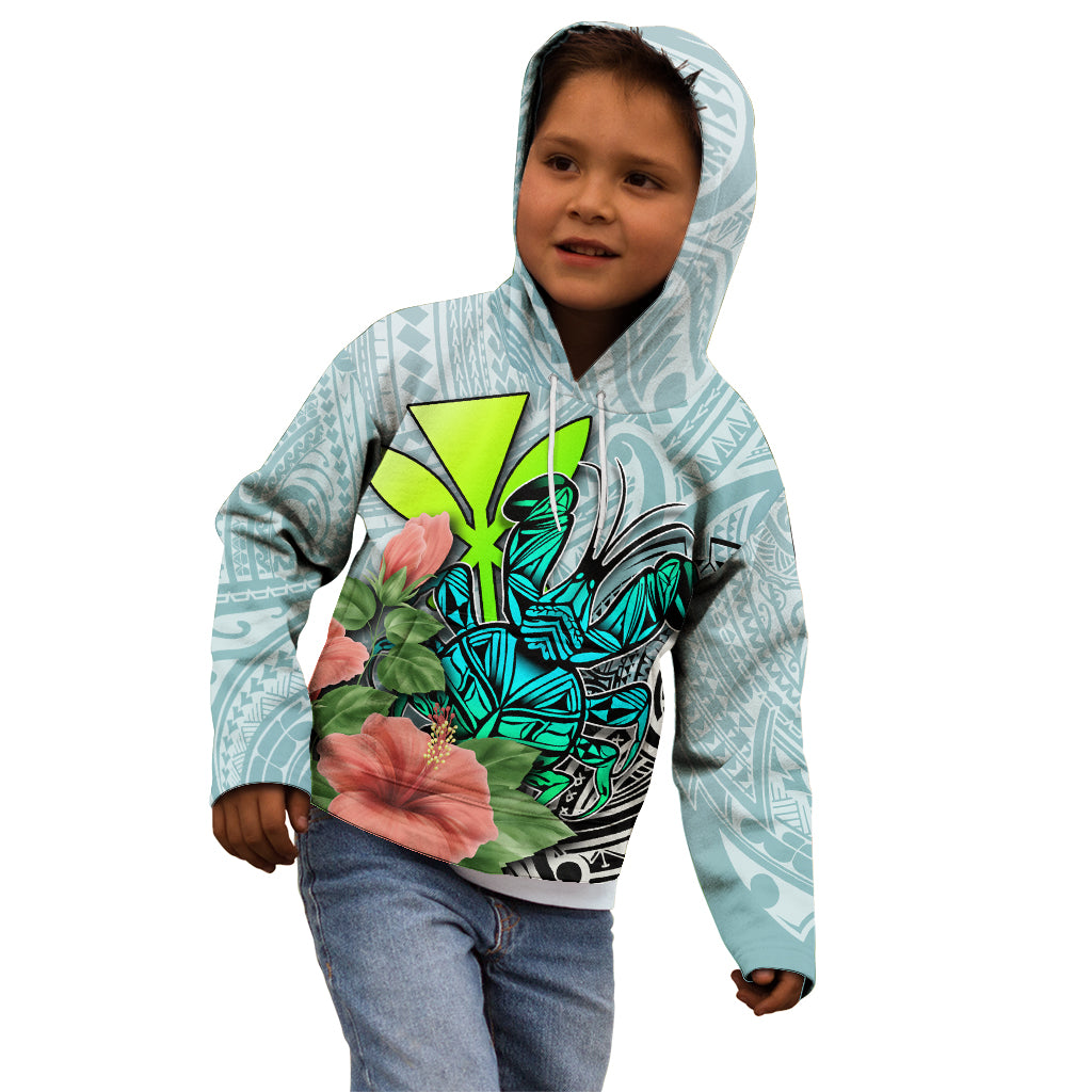 Polynesian Hawaii Kid Hoodie Kanaka with Crab Tribal tattoo - Wonder Print Shop