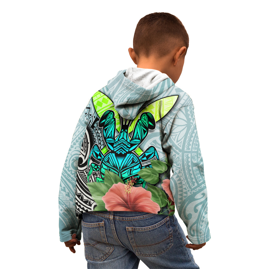 Polynesian Hawaii Kid Hoodie Kanaka with Crab Tribal tattoo - Wonder Print Shop