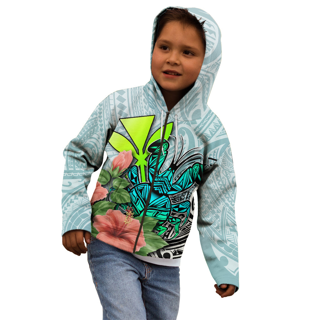 Polynesian Hawaii Kid Hoodie Kanaka with Crab Tribal tattoo - Wonder Print Shop