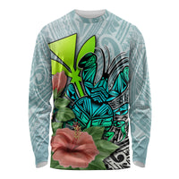 Polynesian Hawaii Long Sleeve Shirt Kanaka with Crab Tribal tattoo - Wonder Print Shop